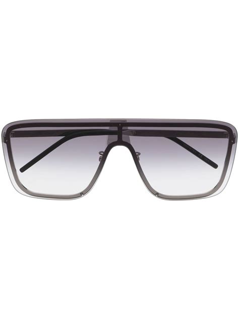 saint laurent oversized shield sunglasses